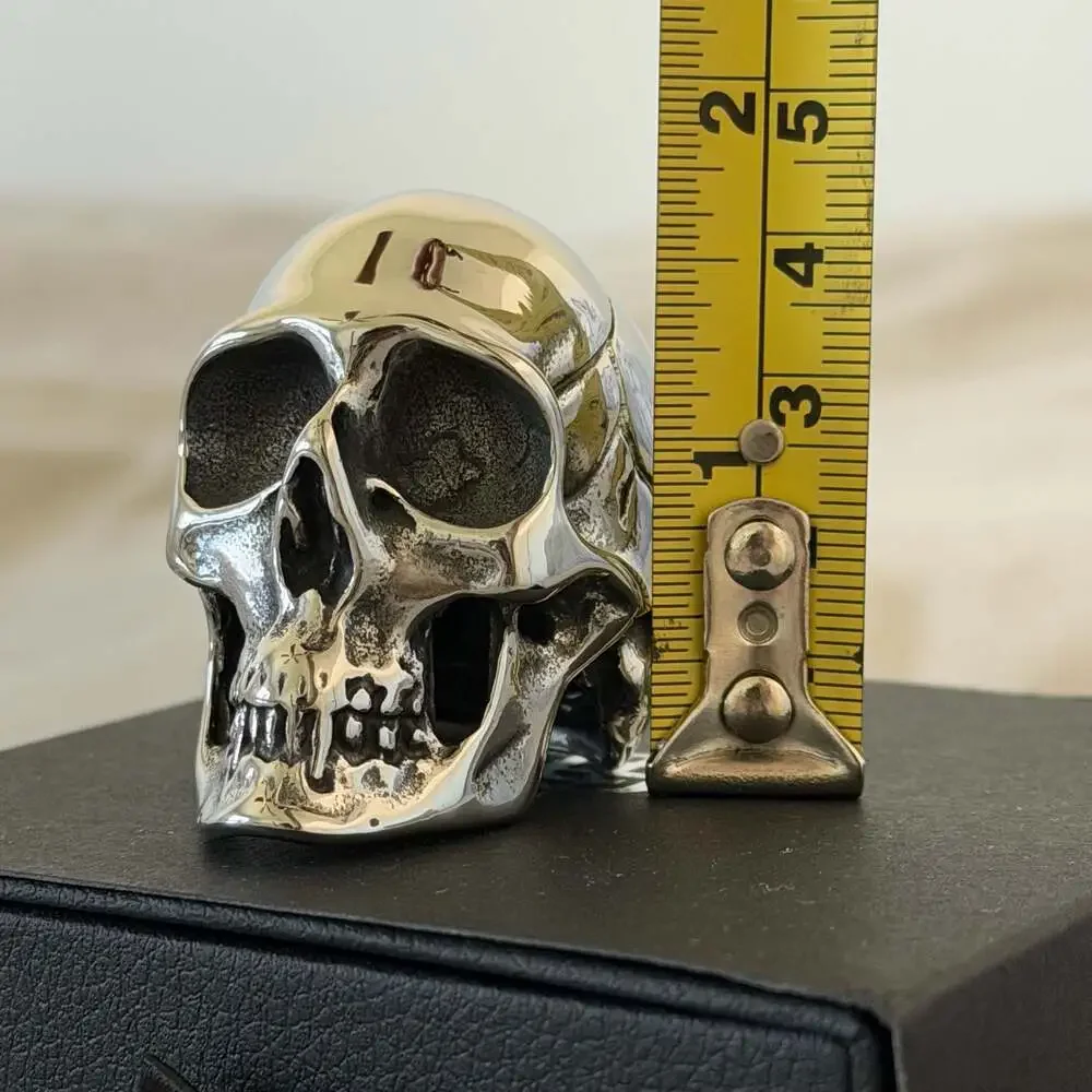 Clocks + Colours Headbanger Stainless Steel Skull Sculpture Paperweight